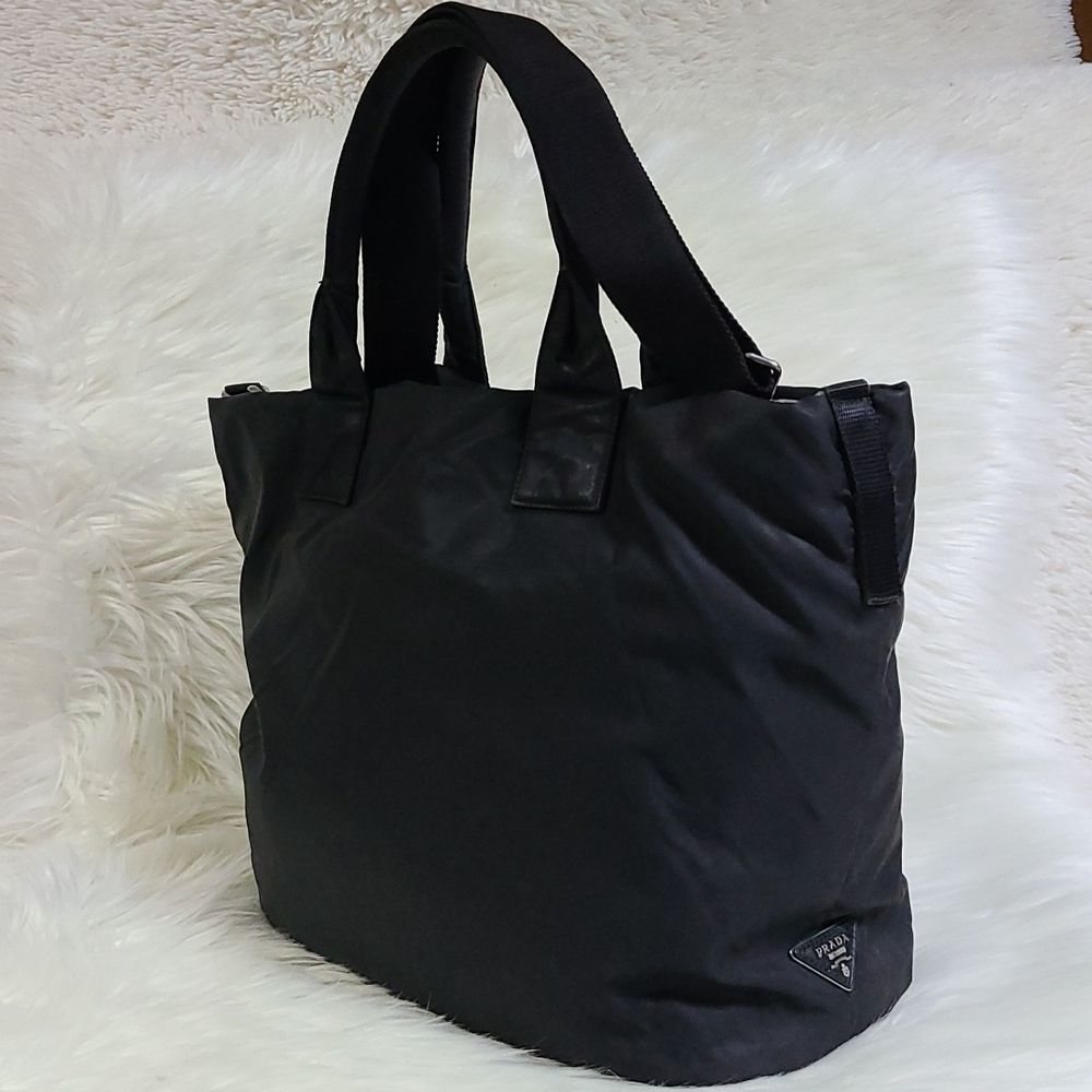 Prada Black Nylon Tote Bag